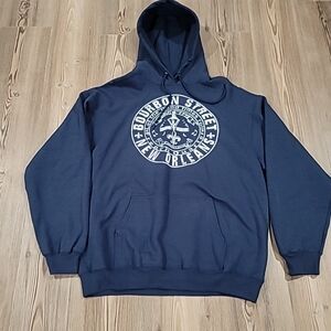 Port & Company Hoodie Men's Size XL Blue Pullover: New Orleans &  Pockets